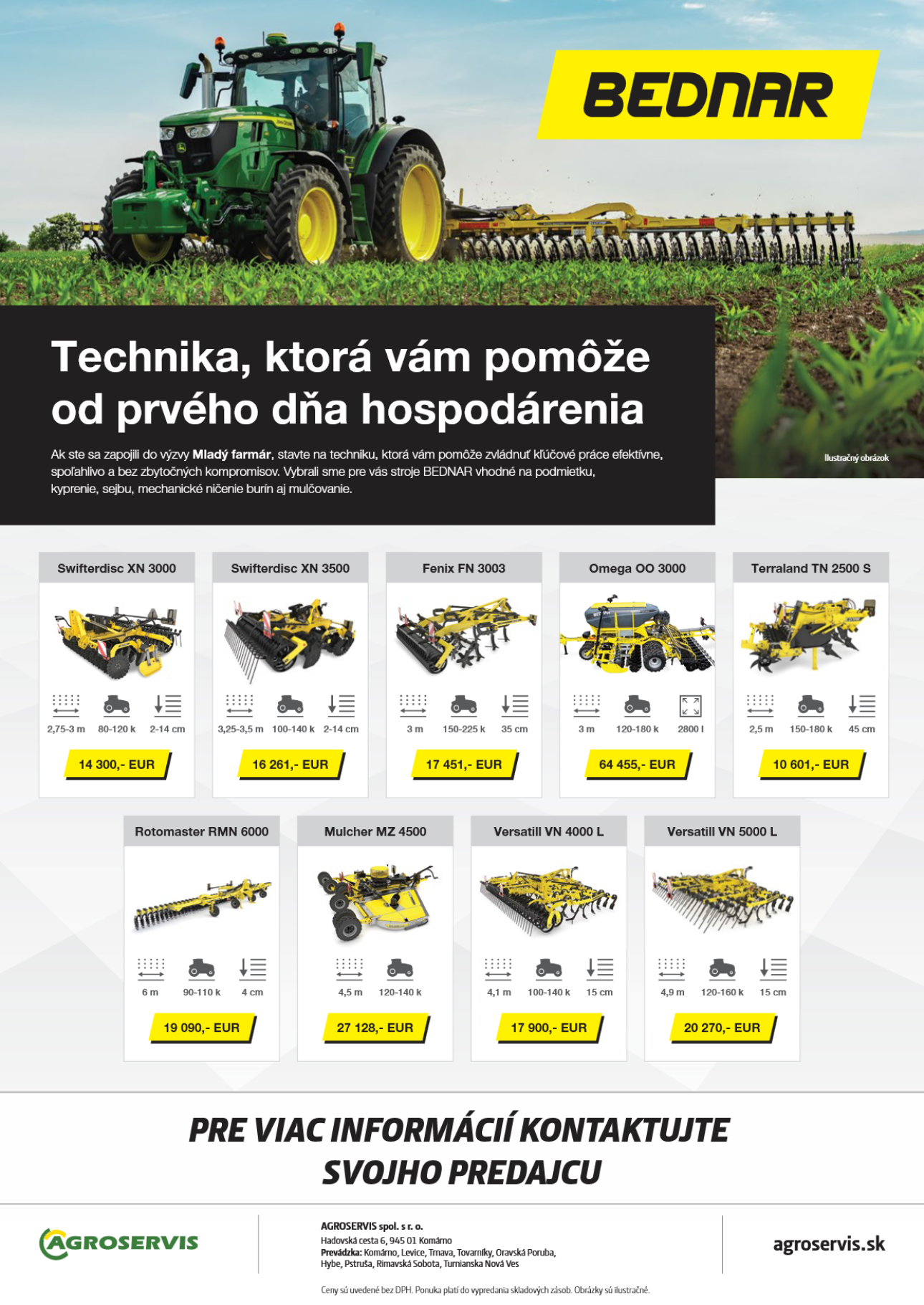 Mladý farmár BEDNAR 2026